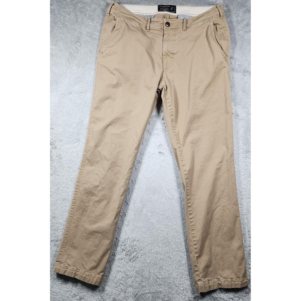 Abercrombie & Fitch Pants Mens 33x32 (Fits 32x30) Beige Kennan Straight Chino